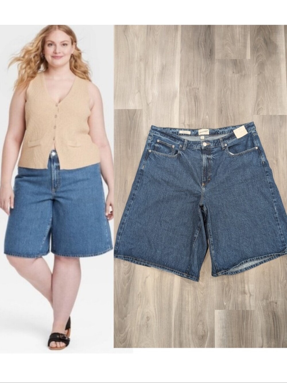 Universal Thread | High-Rise Long Denim Shorts